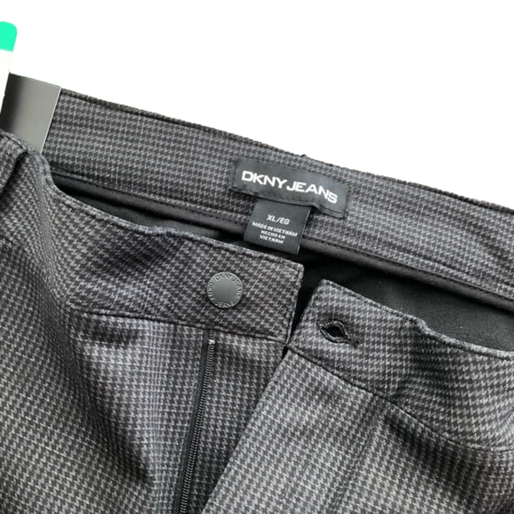 DKNY Women's Ponte Dress Ankle Pant Grey Houndstooth Size XL NEW - Picture 5 of 6